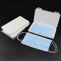 PP Clear Portable Clear Maskholder Square Plastic MaskCase Packing Storage Face Mask Premium Small Box Facemask Case