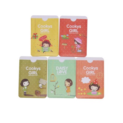 Cute Kawaii Girl Colored Card Holder Credit Bank Bus Card Case Package Gift Office school Supplies